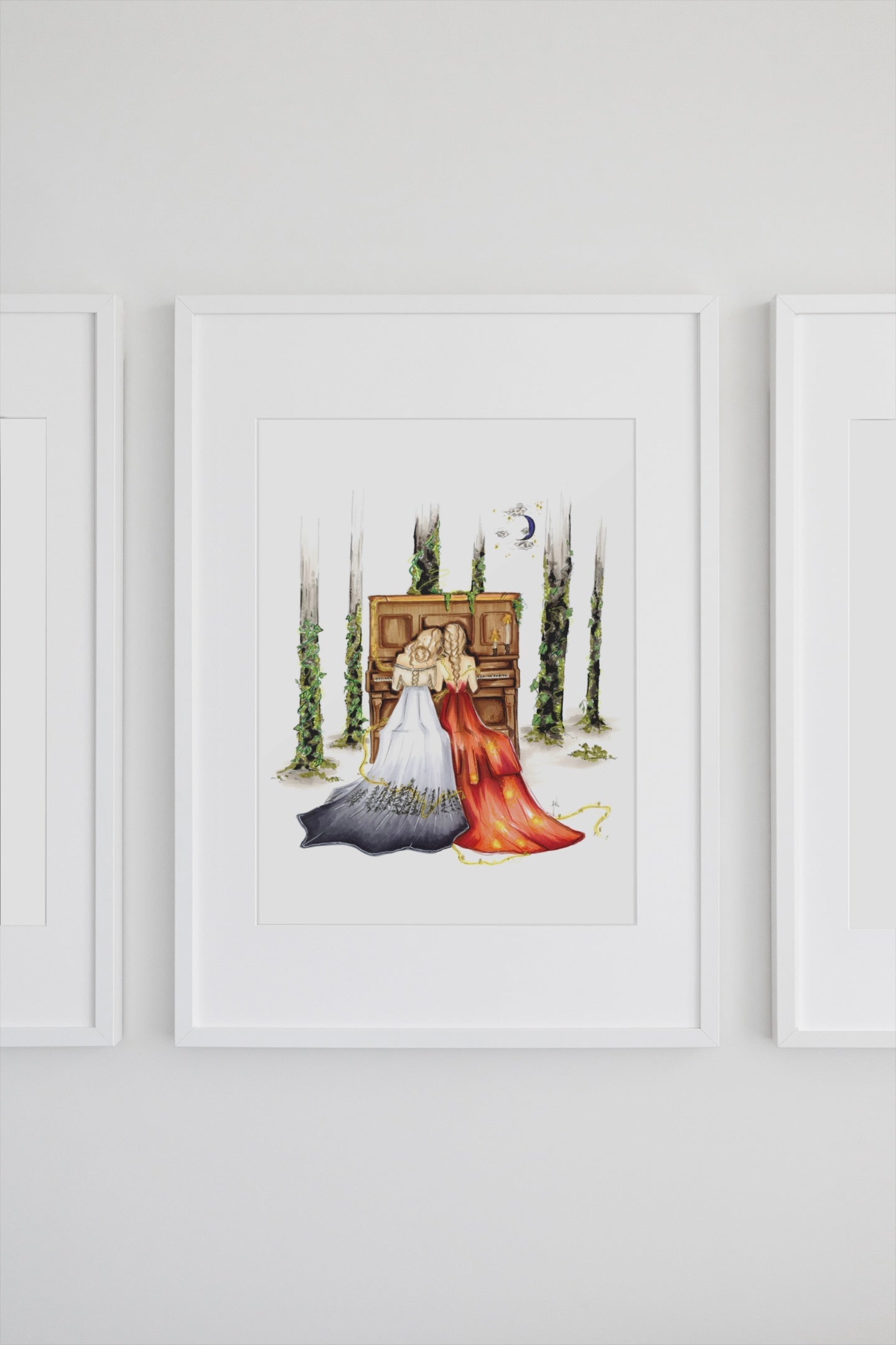 A Sisters Woodland Duet Art Print image 1