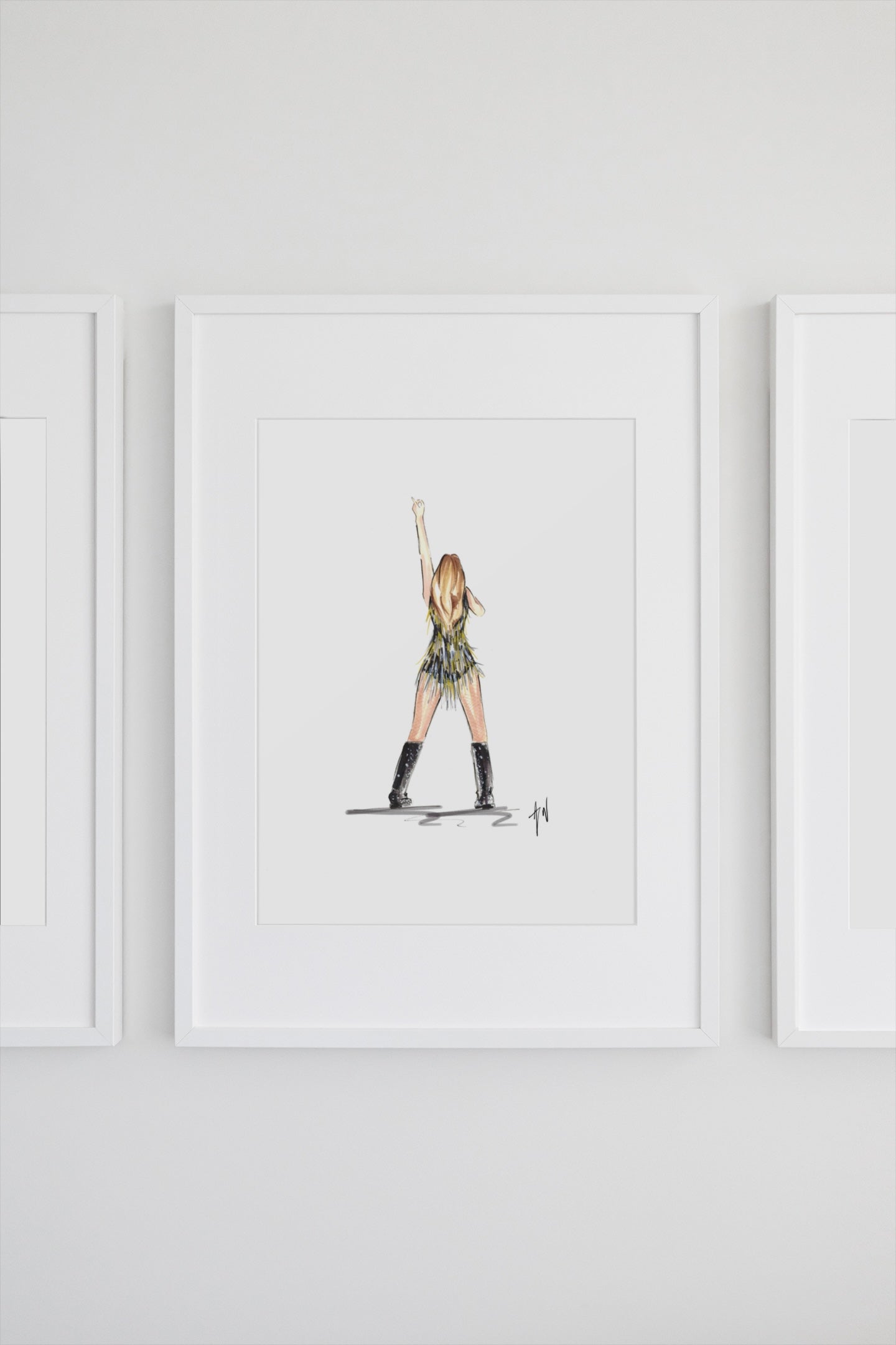 Gold and Black Outfit Art Print image 1