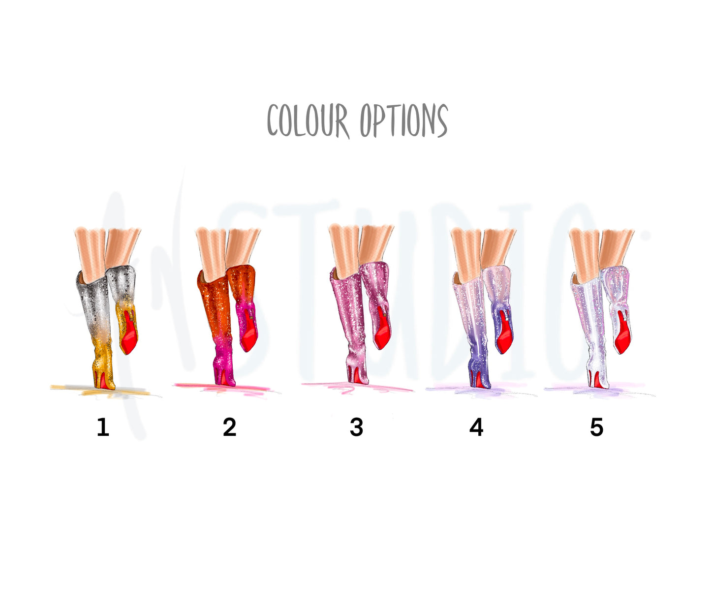 Custom Sparkle Boots Art Print image 2