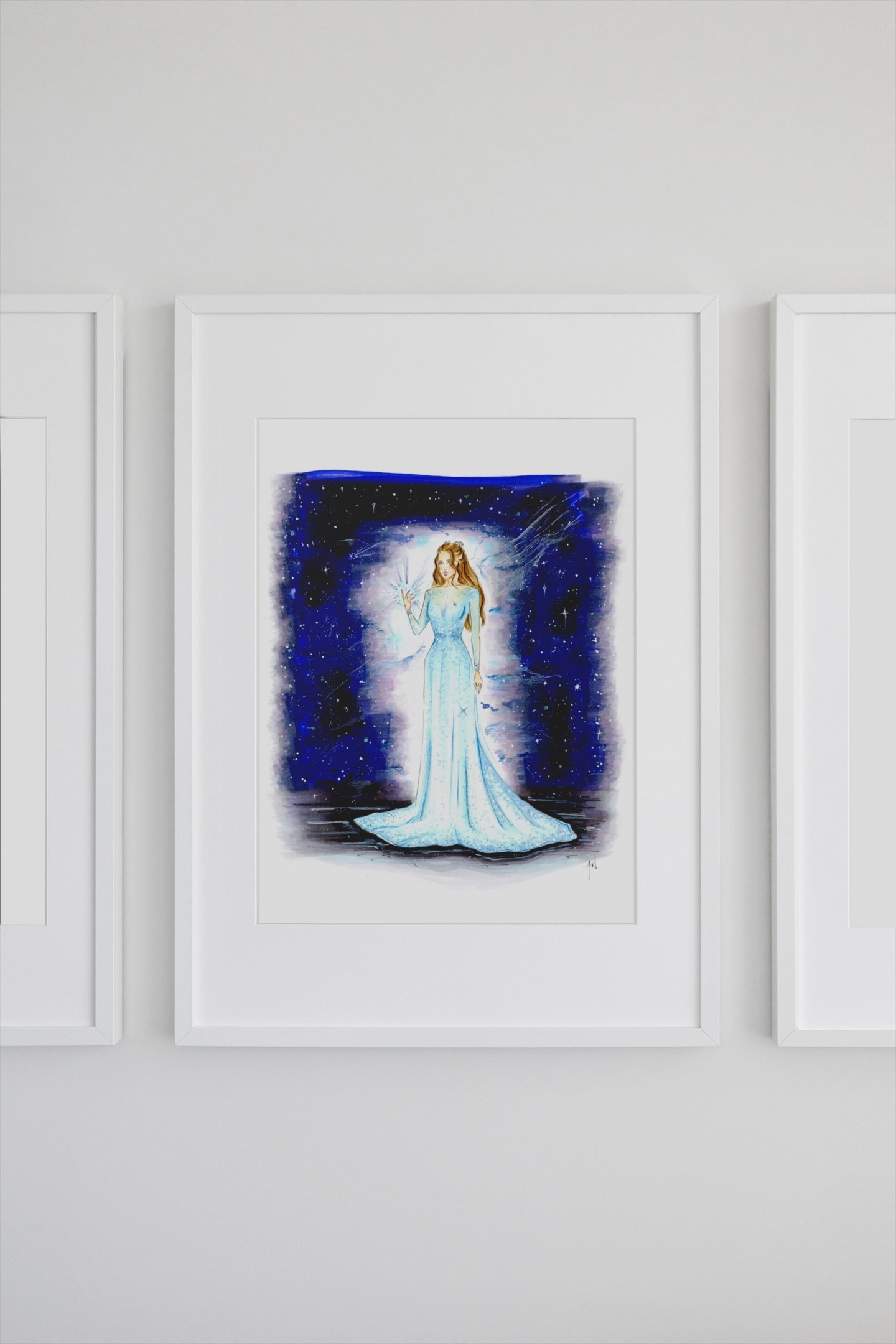 The Starfall Dress Art Print image 1