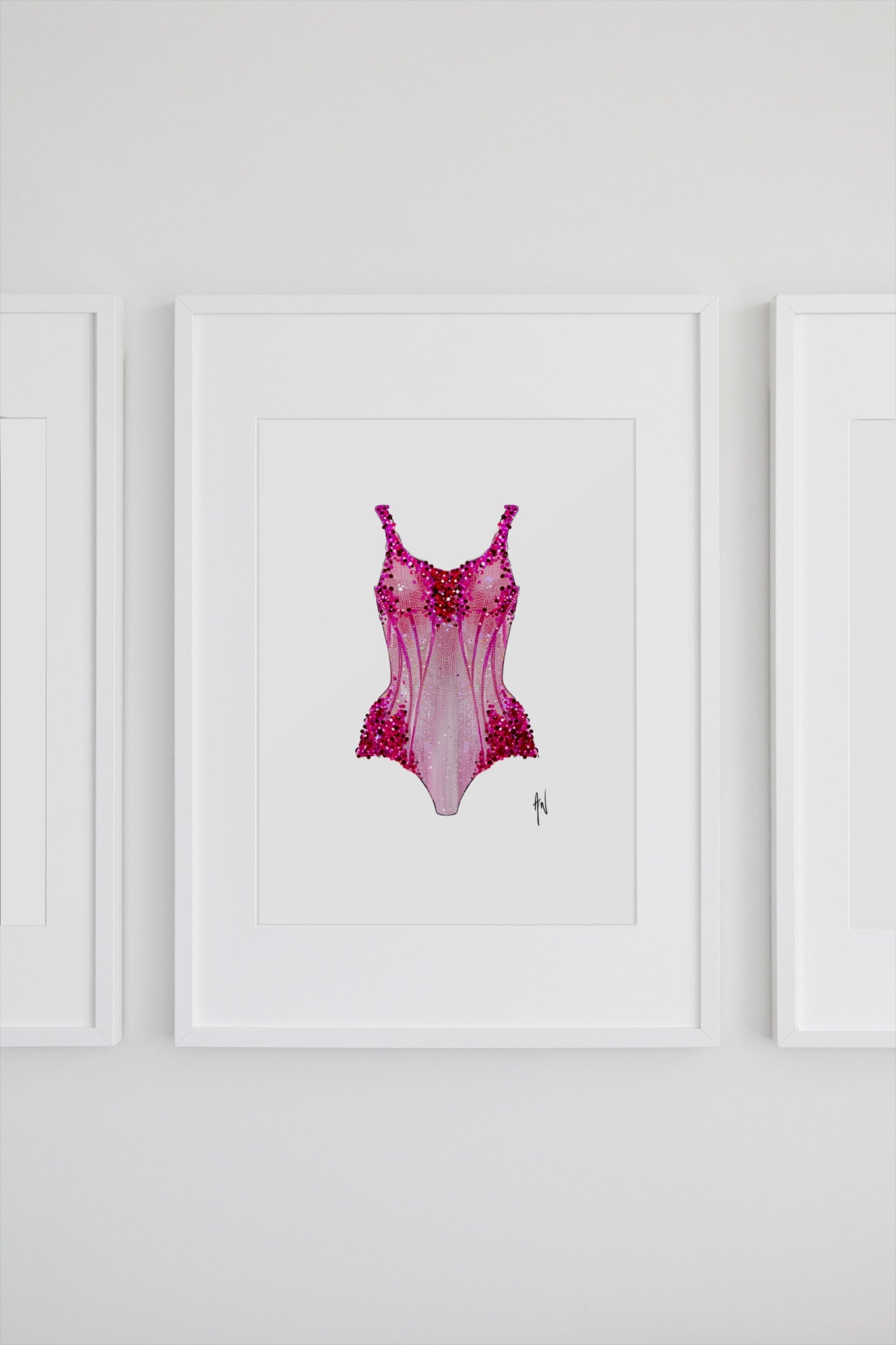 Pink Bodysuit Art Print image 1
