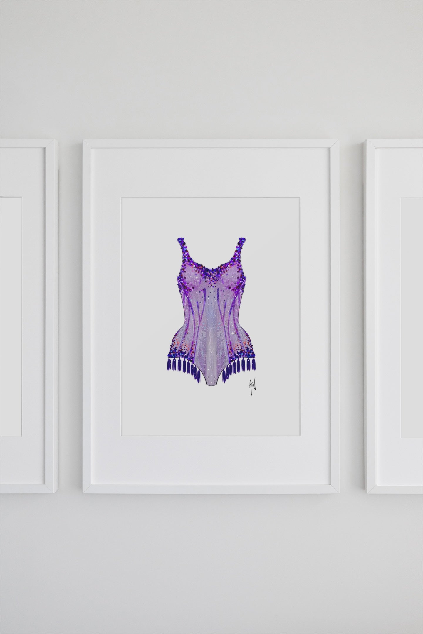 Purple Tassel Bodysuit Art Print image 1