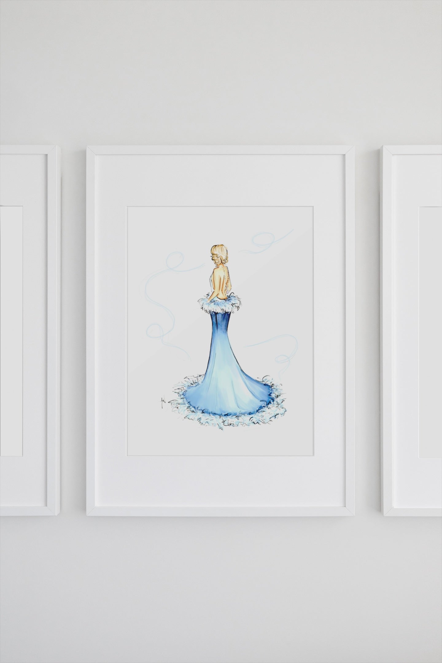 Baby Blue Pop Princess Art Print image 1