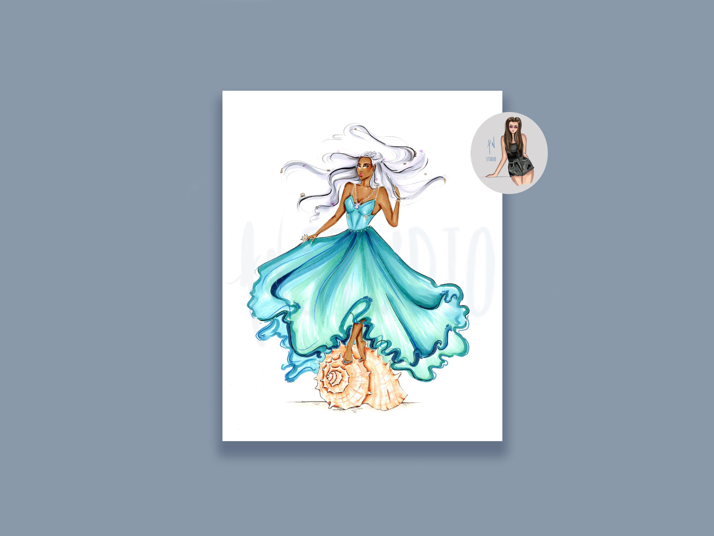 A Summer Court Ball Gown Art Print image 0