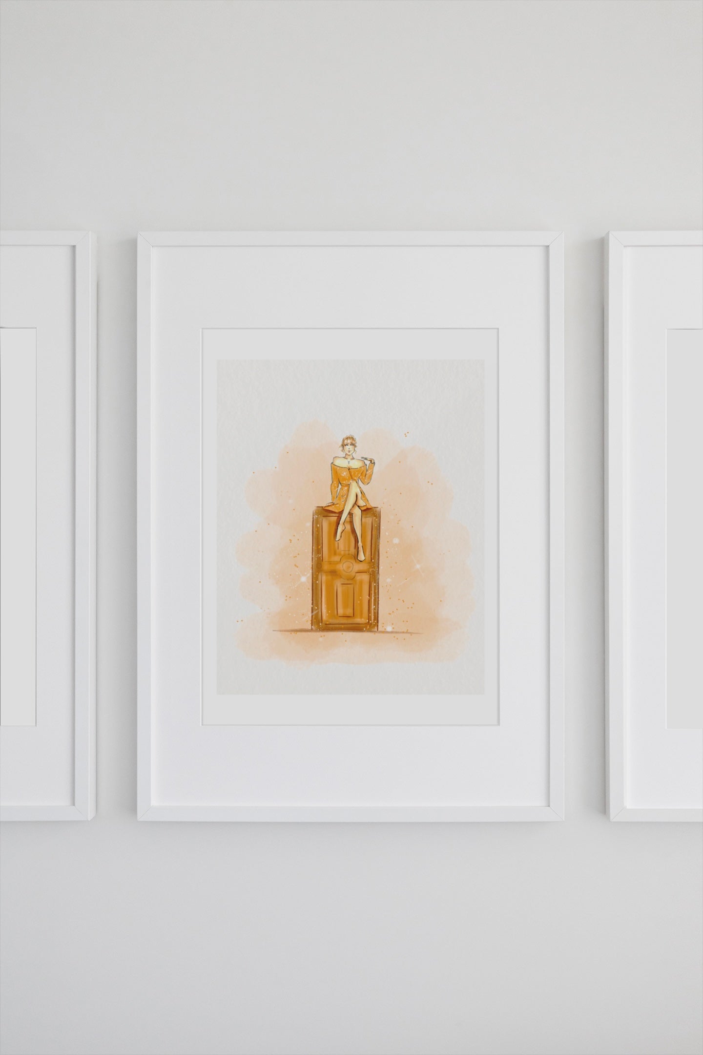 Behind The Orange Door Art Print