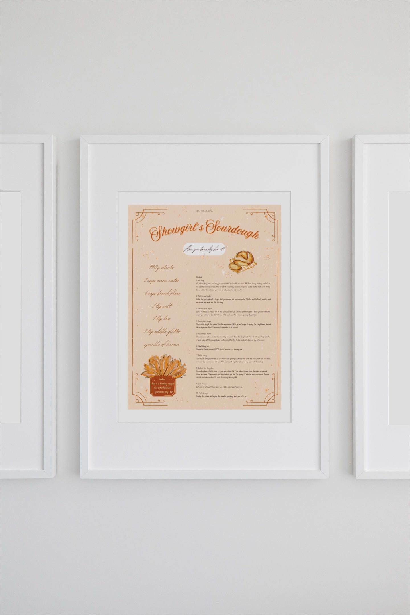 The Showgirl’s Sourdough Recipe Art Print