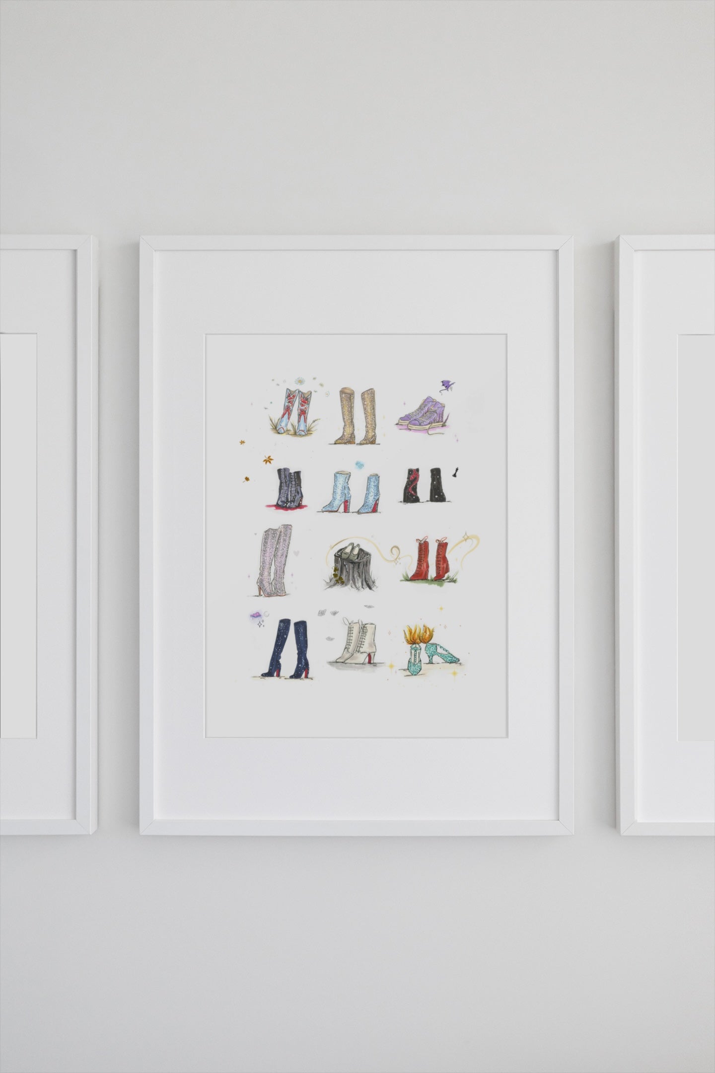 Shoes Of The Eras Art Print