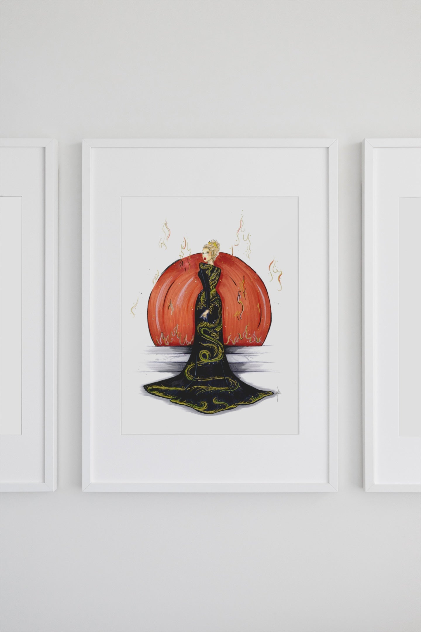 The Dragon Dress Art Print
