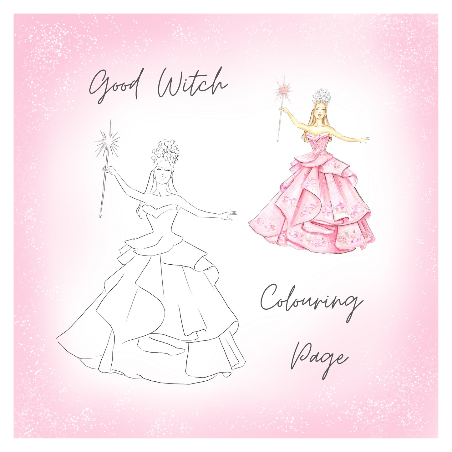 A Good Witch Colouring Page DIGITAL DOWNLOAD
