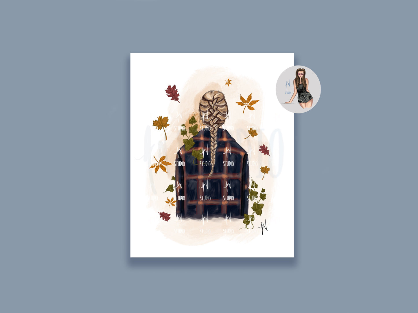 Autumnal Plaid Art Print image 0
