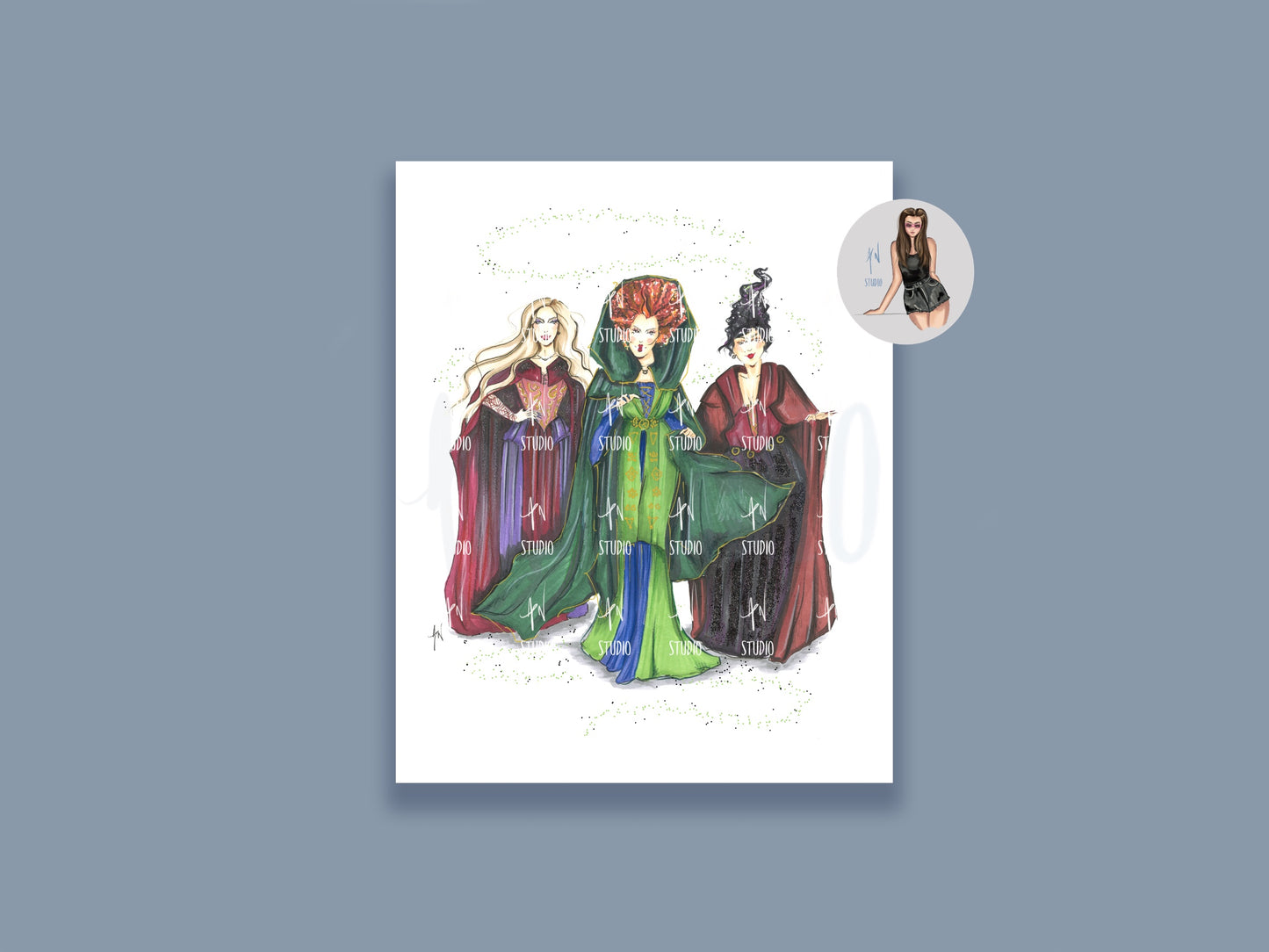 Witchy Sisters Art Print image 0