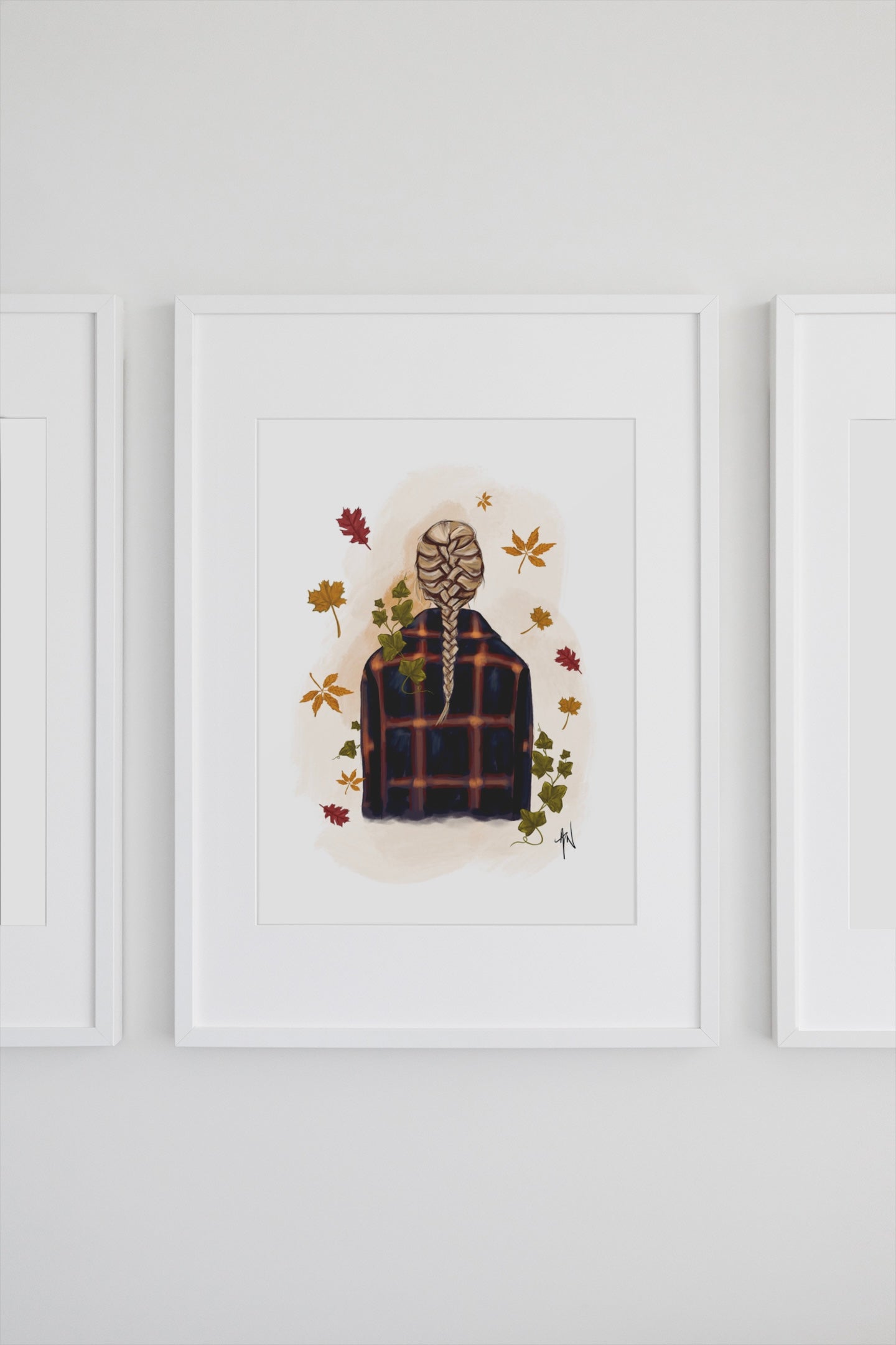 Autumnal Plaid Art Print image 1