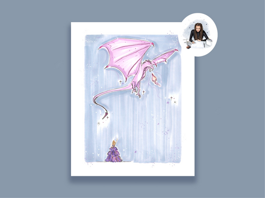 Fighting Dragons Art Print