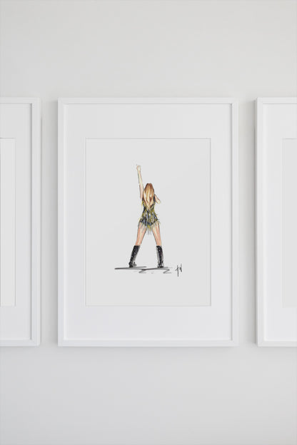 Gold and Black Outfit Art Print image 1