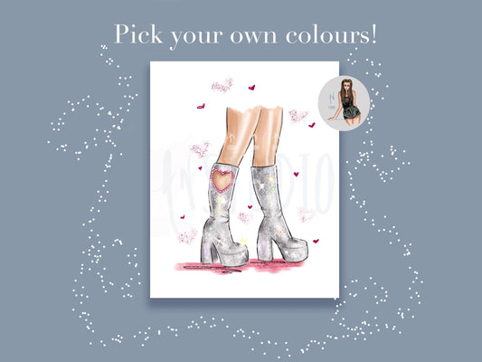 Steal Your Heart Boots Art Print image 0