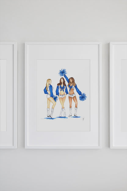 Dallas Cheerleaders Art Print image 1