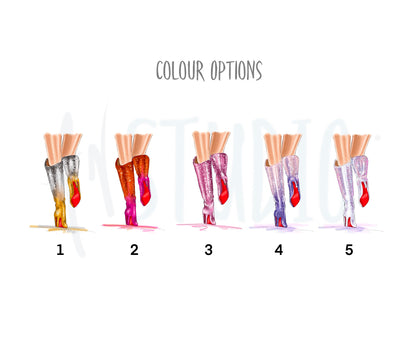 Custom Sparkle Boots Art Print image 2