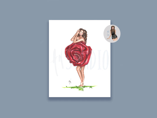 Picked Like A Rose Art Print image 0