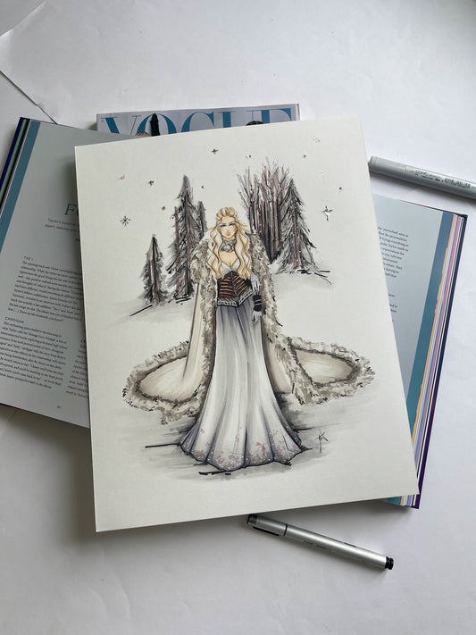 A Winter Court Ball Gown Original Artwork