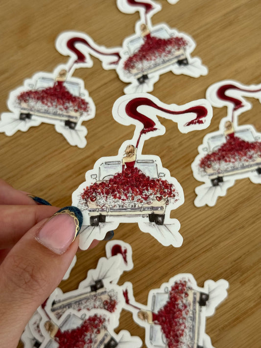 Reds Getaway Car Mini Sticker