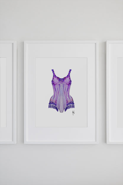 Purple Tassel Bodysuit Art Print image 1