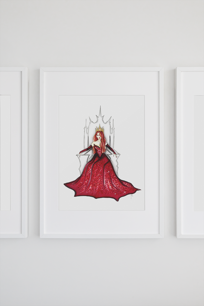 High Queen Under The Mountain Art Print image 1