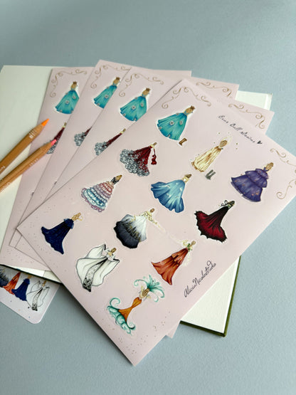 Eras Ball Gowns Sticker Sheet A5