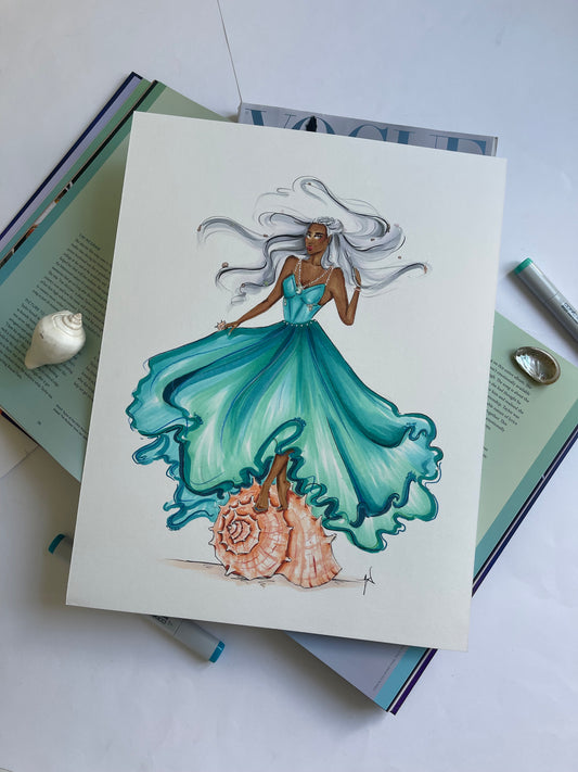 A Summer Court Ball Gown Original Artwork