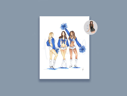 Dallas Cheerleaders Art Print image 0