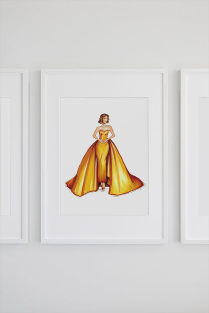 A Vision In Orange Art Print image 1