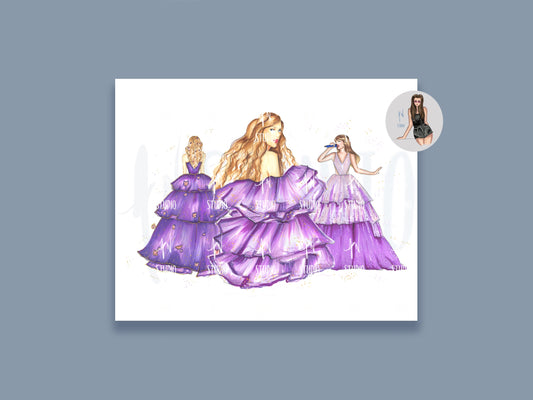 Purple Trio Art Print image 0