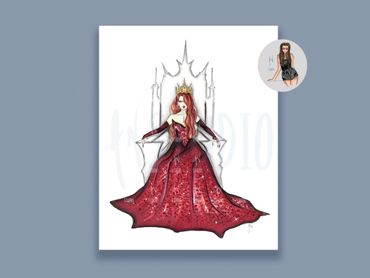 High Queen Under The Mountain Art Print image 0