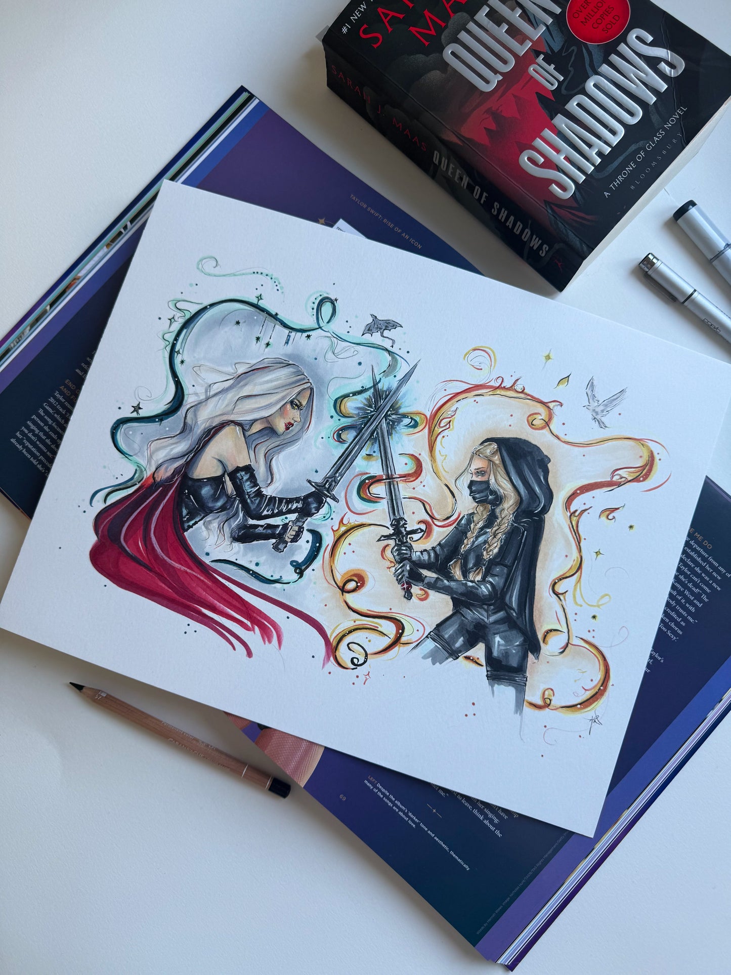 Fireheart vs Ironteeth Original Artwork