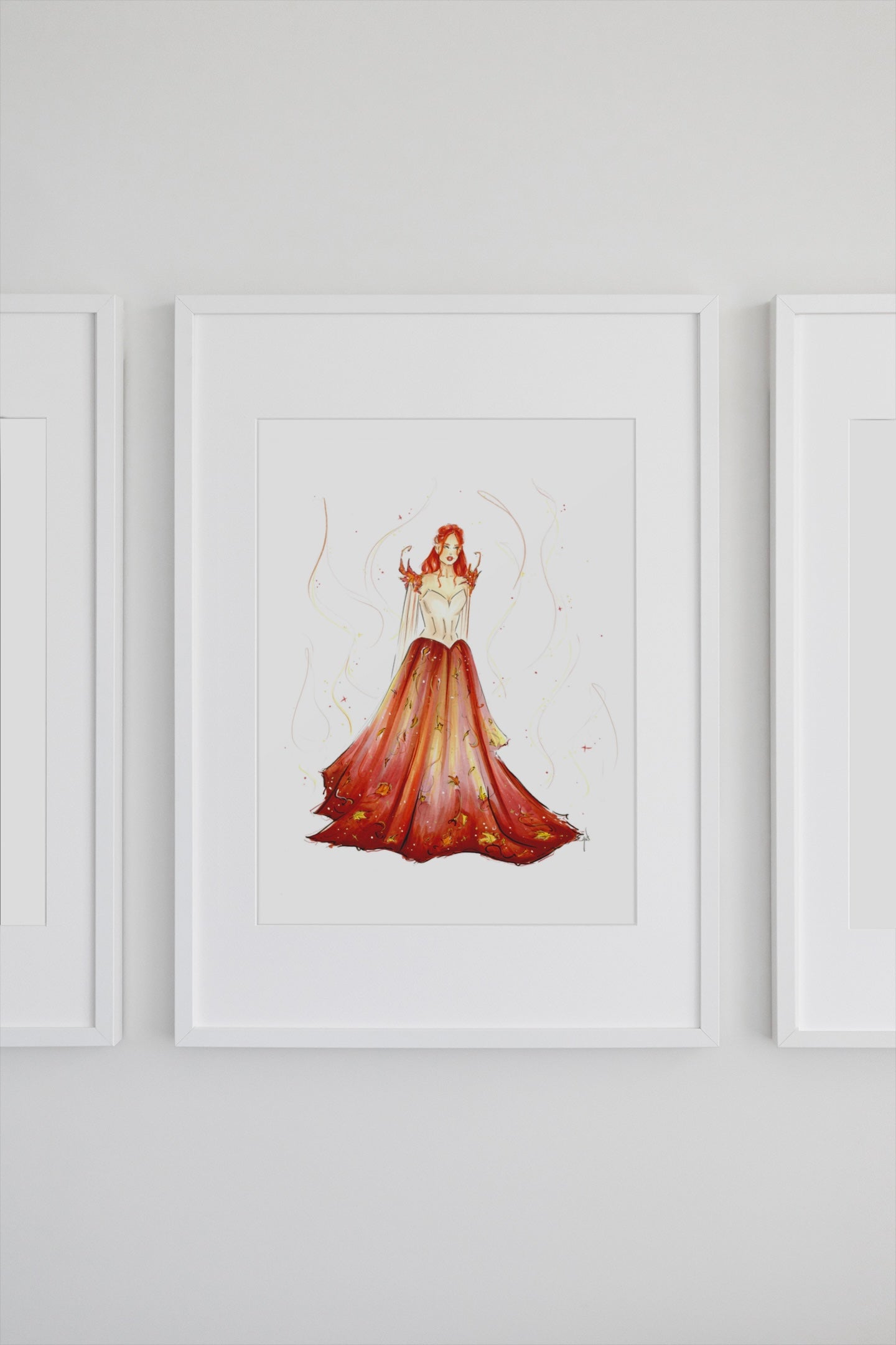 A Autumn Court Ball Gown Art Print