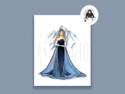 A Night Court Ball Gown Art Print