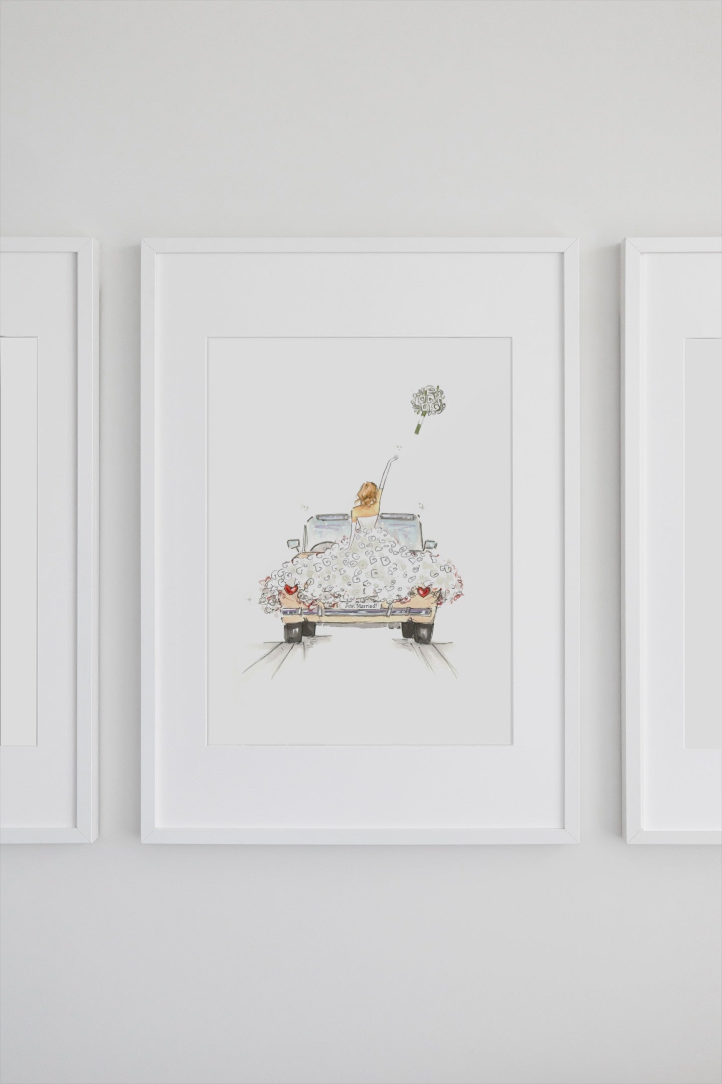 Just Married! Bridal Art Print