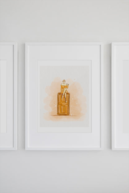Behind The Orange Door Art Print