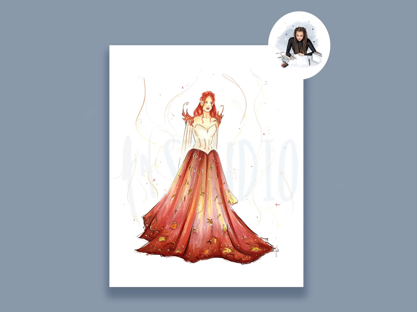 A Autumn Court Ball Gown Art Print