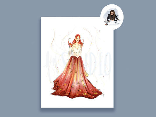 A Autumn Court Ball Gown Art Print