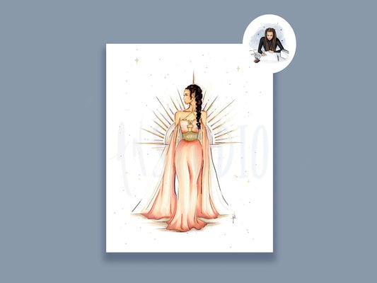 A Dawn Court Ball Gown Art Print
