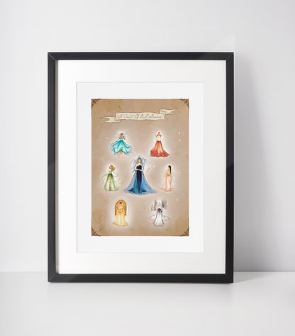 A Court Of Ball Gowns Art Print