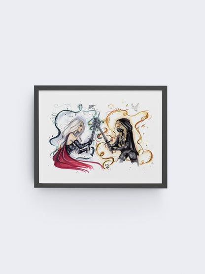 Fireheart vs Ironteeth Art Print