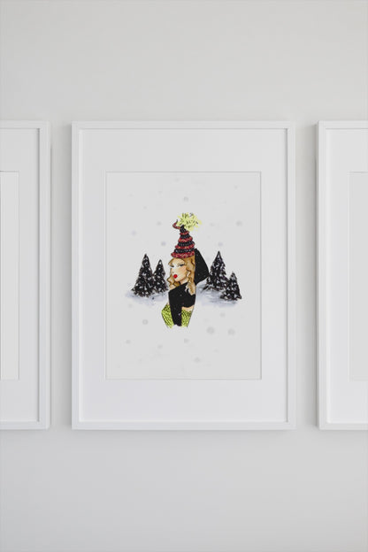 Rep’s Christmas Hat Art Print