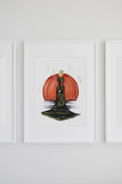 The Dragon Dress Art Print