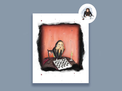 Reputations Chess Game Art Print