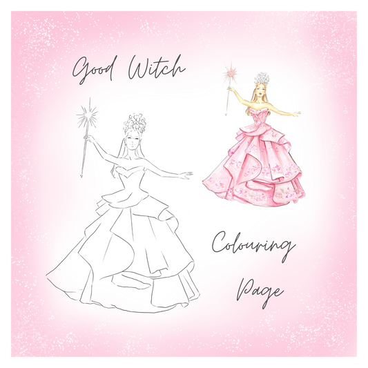 A Good Witch Colouring Page DIGITAL DOWNLOAD