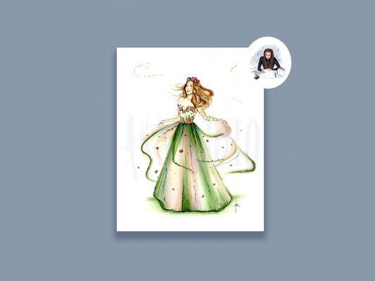 A Spring Court Ball Gown Art Print