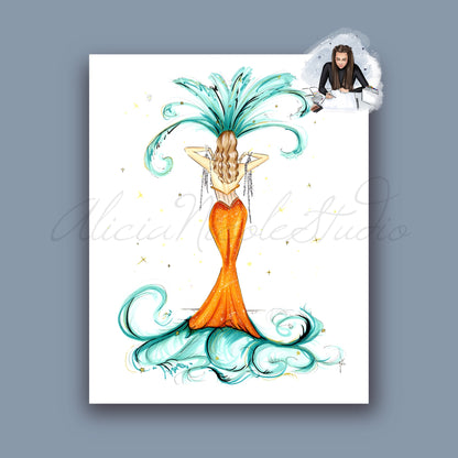 The Showgirl Ball Gown Album Art Print