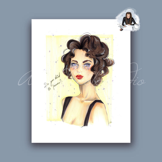 Cry My Eyes Violet Art Print
