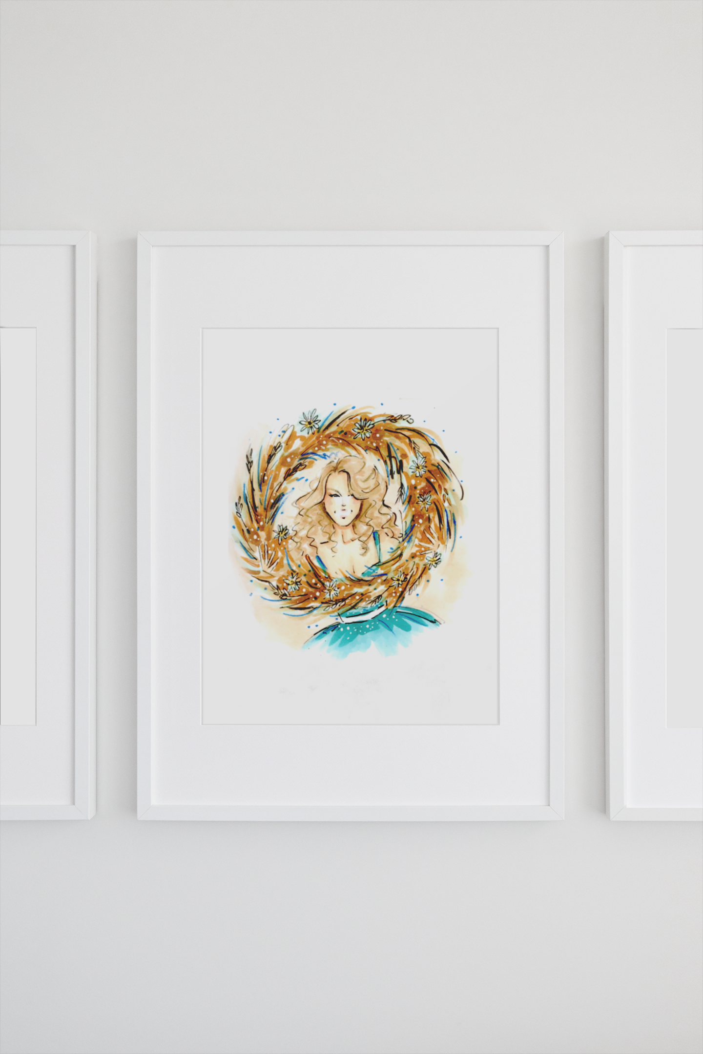 Debut’s Christmas Wreath Art Print